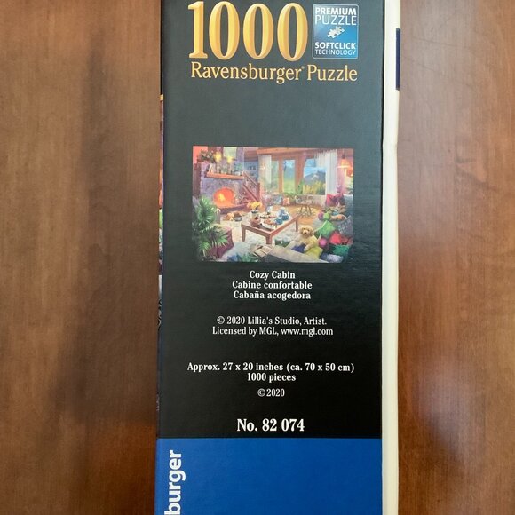 1000 Piece Ravensburger Puzzle "Cozy Cabin" - Picture 2 of 2